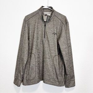 Callaway Golf 1/4 Zip Gray Pullover Sweatshirt Fleece Size Large